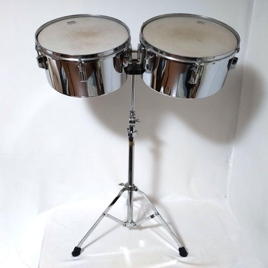 Pearl　パール　ティンバレス　13インチ 14インチ　スタンド付き　打楽器