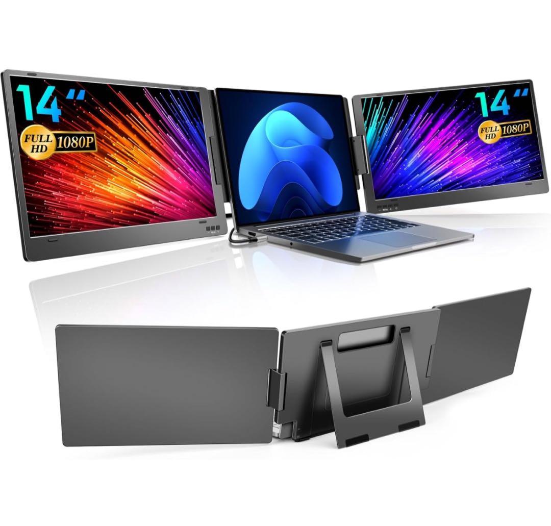 ROADOM 14インチ トリプルポータブルモニター