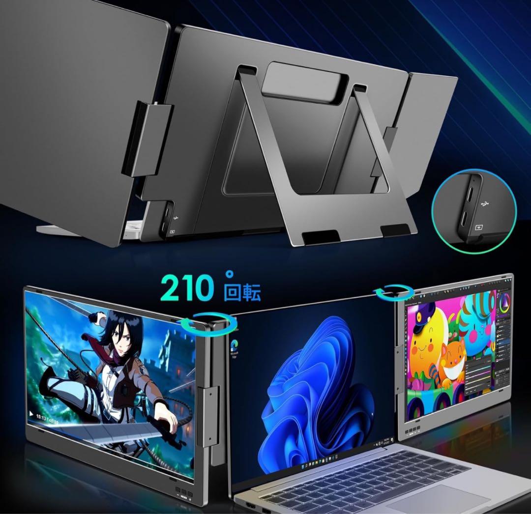 ROADOM 14インチ トリプルポータブルモニター