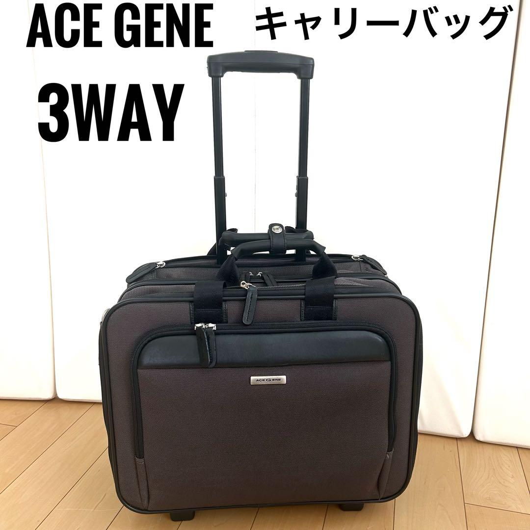 極美品 ACE GENE エース キャリービジネスバッグ 3way 機内持ち込み