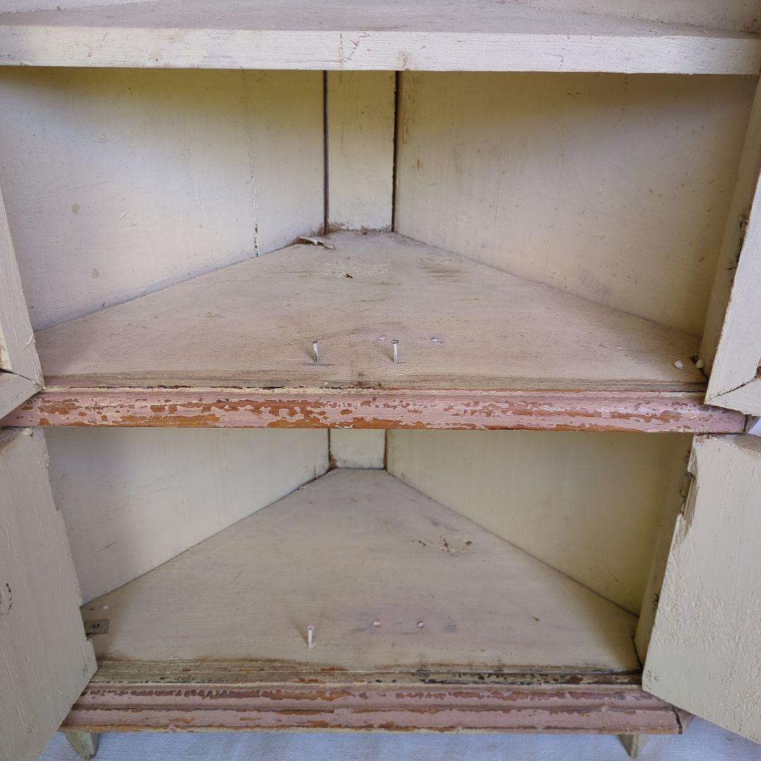 フランスアンティーク ドールキャビネット コーナーシェルフ