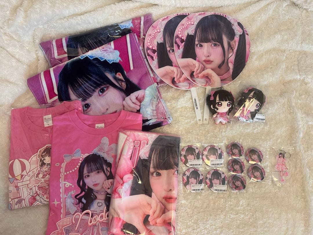 iLife 那蘭のどか タオル Ｔシャツ 缶バッジ アクキー うちわ