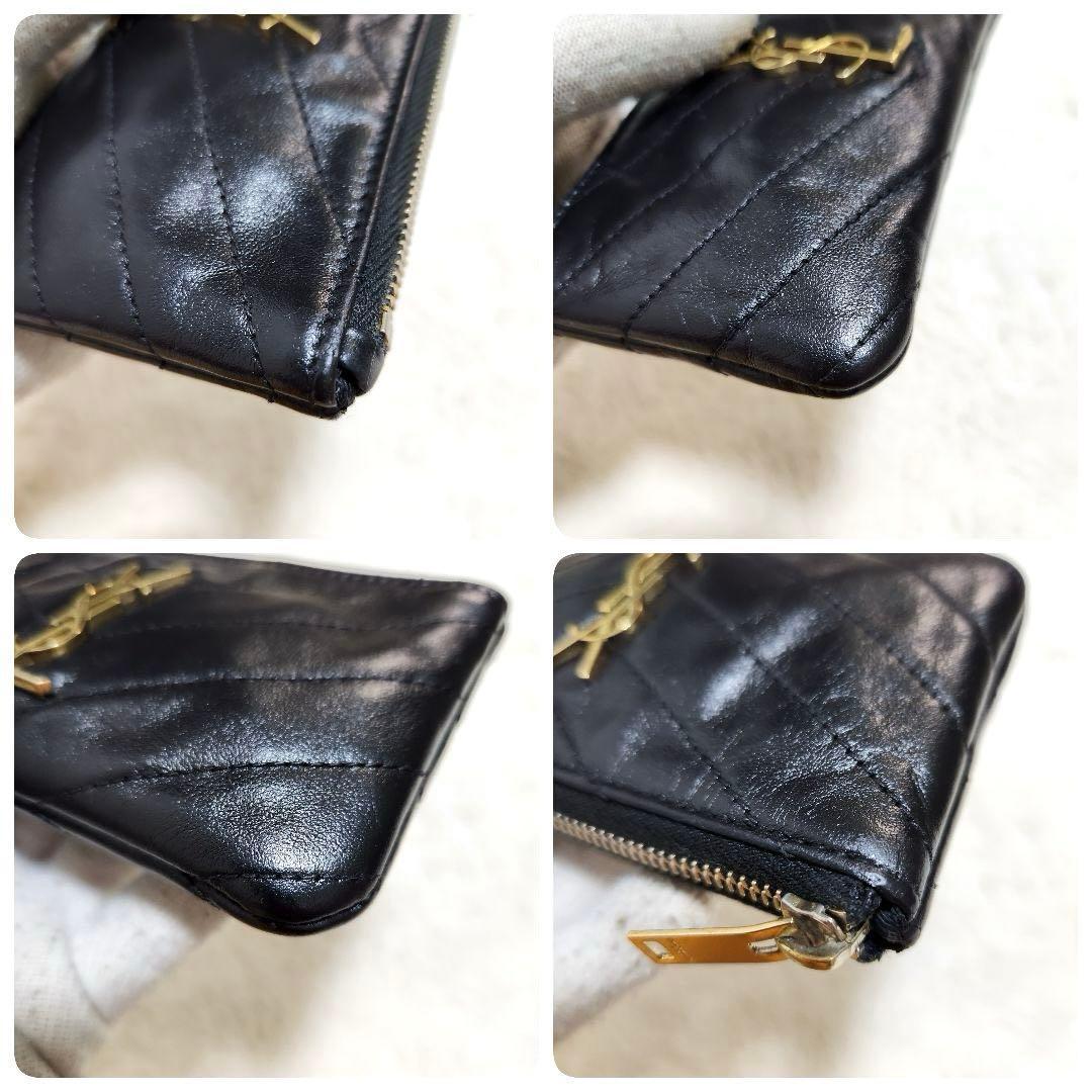 ✨美品✨サンローラン　ケース　小銭入れ　キーリング　カサンドラ　ブラック