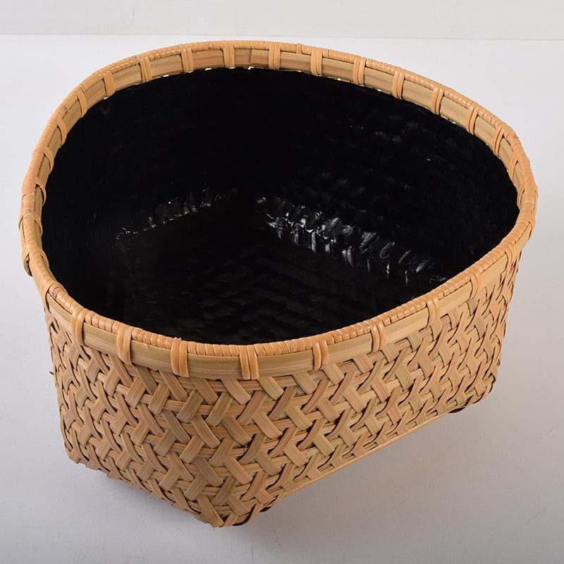 茶道具　長尾宗湖作　利休好　鱗形炭斗　堀内宗完(兼中斎)極め箱　V　R8844B