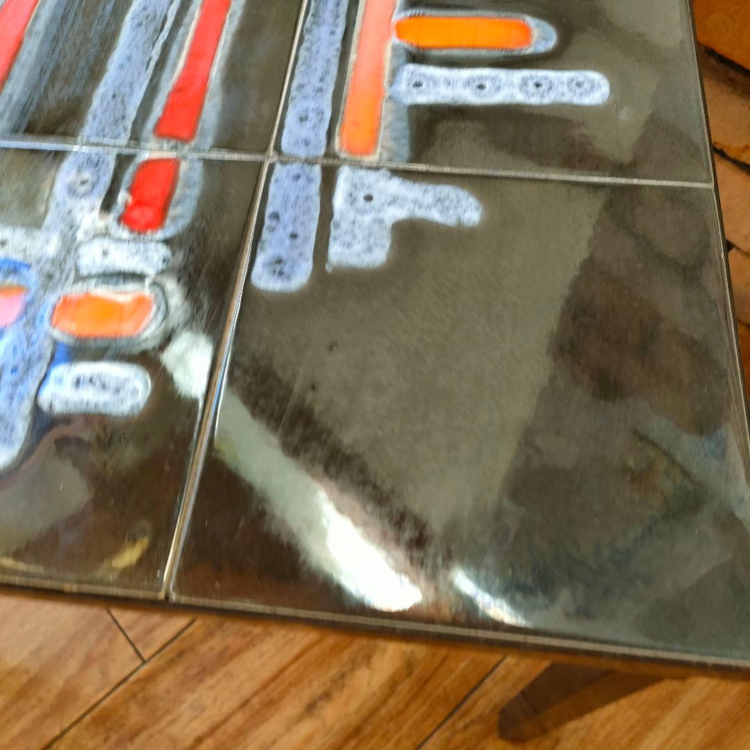 1960年代 ベルギー コーヒーテーブル 北欧モダン タイルトップ ヴィンテージ