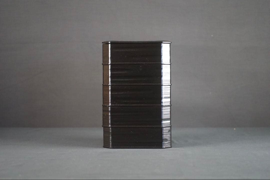 漆匠 鈴木表朔造 一閑塗縁高重 共箱 茶道具 懐石 美品