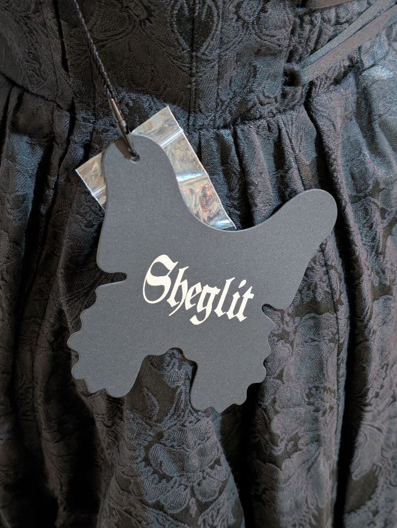 ぴよ Sheglit Earl Grey ジャガード スカート ブラック