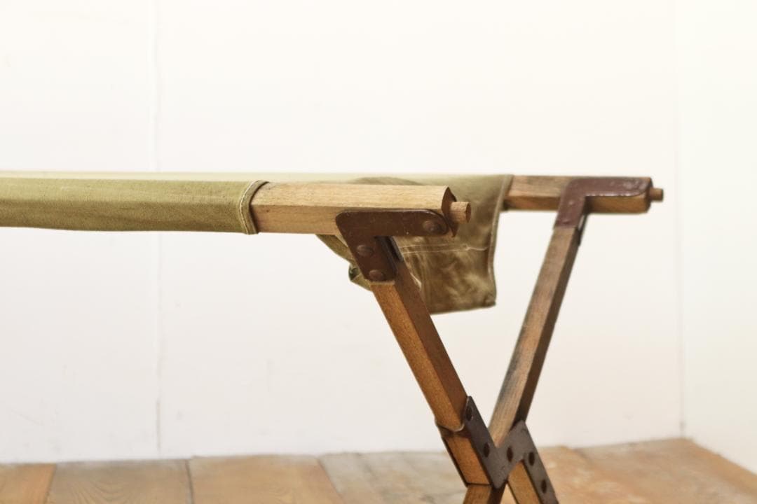 ヴィンテージ 軍用ベッド フォールディングコット ミリタリー オブジェ