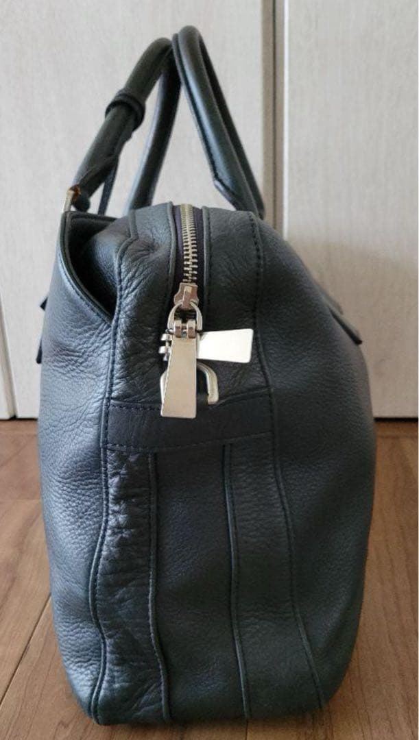 値下げ★アニアリ　ビジネスバッグ　本革★美品　ネイビー