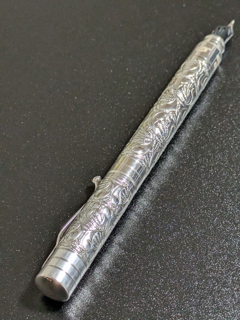 ヤード・オ・レッド万年筆スターリングシルバー バイスロイビクトリアンポケット