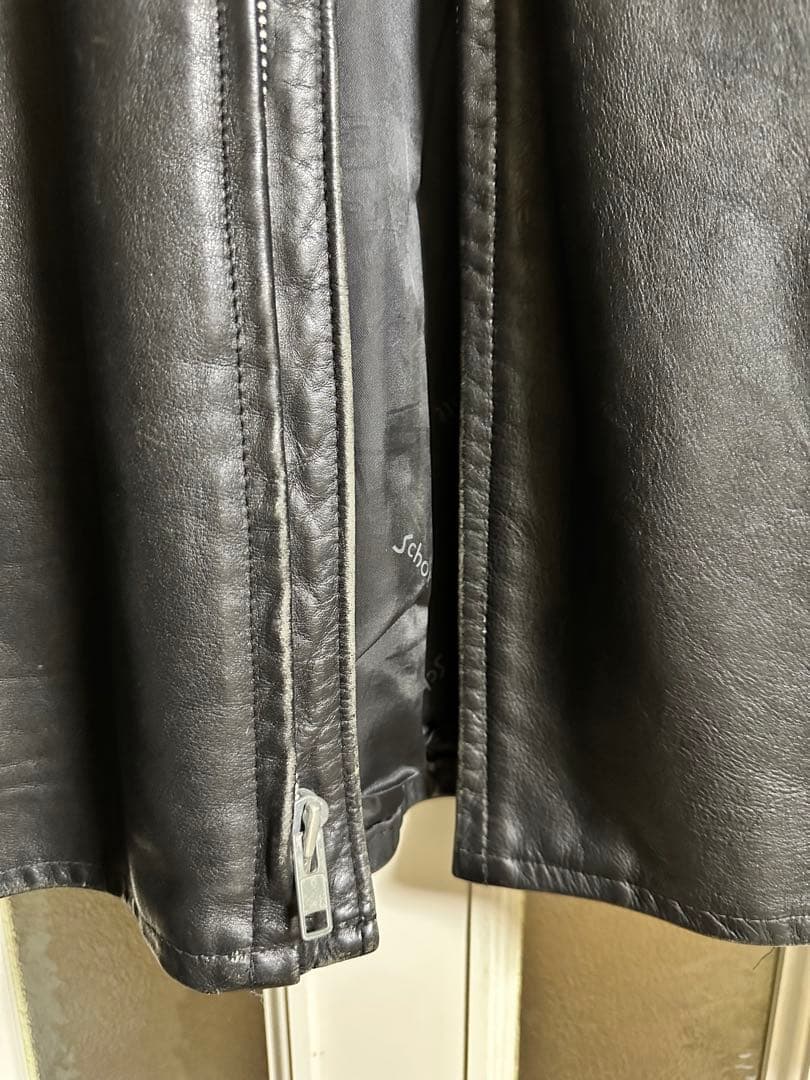 schott レザージャケット ライダース　シングル　ライナー付きXLサイズ