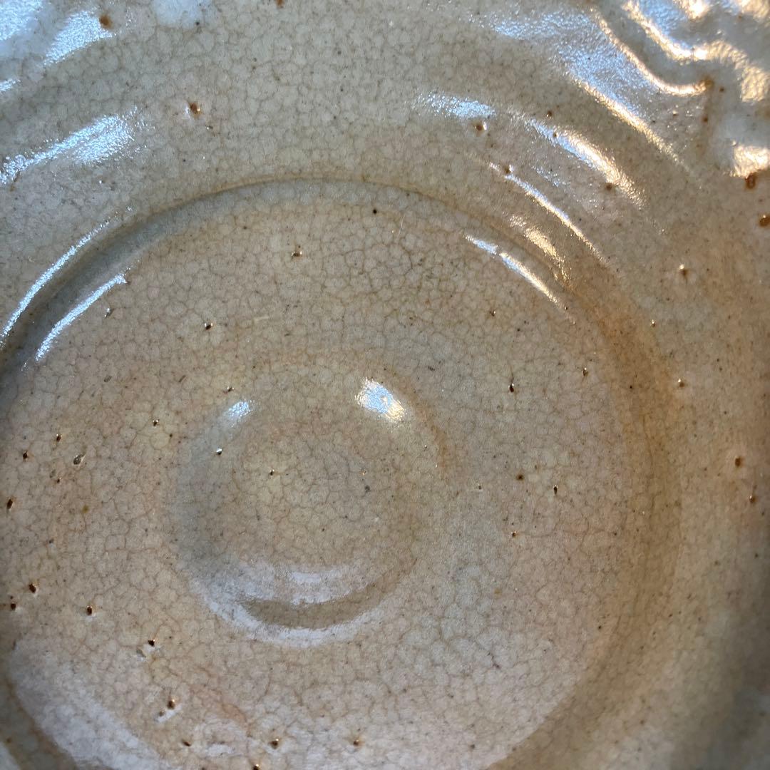 茶道具　茶碗　平茶碗　作者不明　仕覆付　共箱　夜寒焼と推定　S1016CW