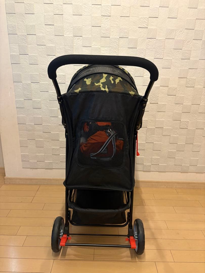 ペットカート メッシュカバー付き　ペットバギー　迷彩柄　犬　三輪バギー
