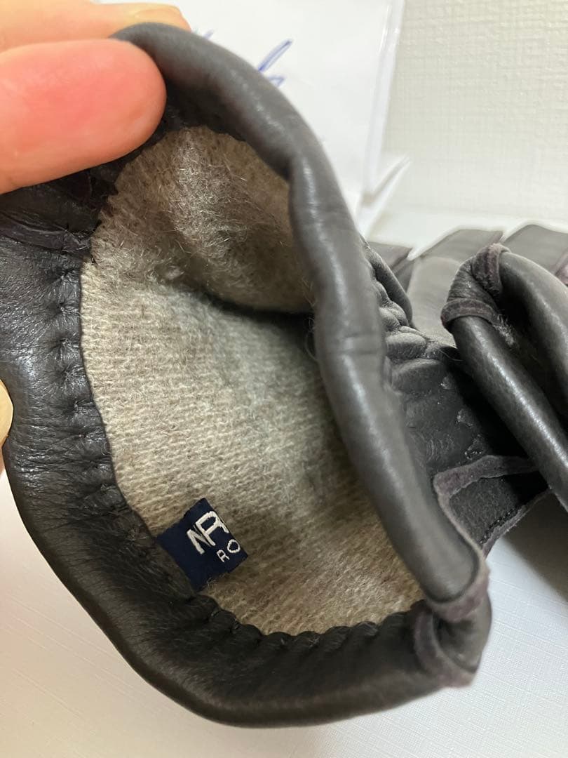 極美品【MEROLA】本革レザーグローブ／内側カシミヤ100％