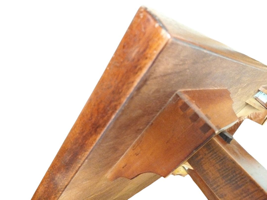 昭和レトロ 折りたたみ式座卓 天然木化粧合板