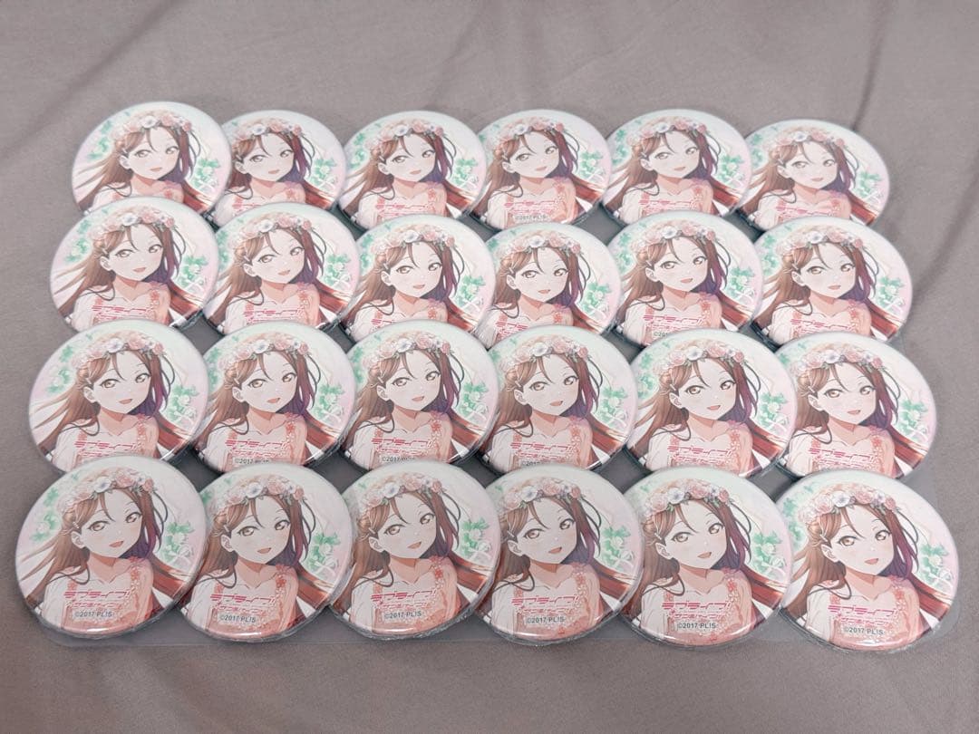 ラブライブサンシャイン　Aqours桜内梨子　flowers party缶バッジ