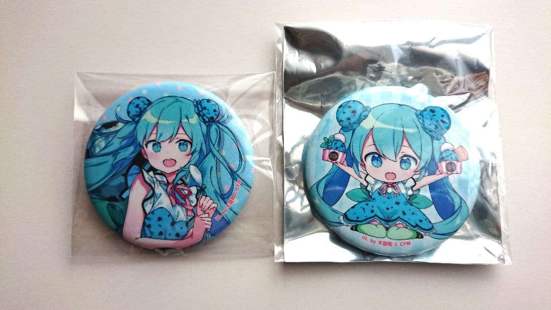 初音ミク 缶バッジ チョコミント ドン・キホーテ 2点セット