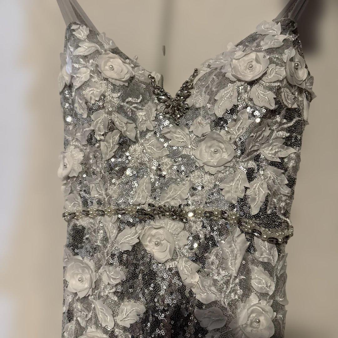 JEAN MACLEAN シルバーマーメイドドレス　スパンコール