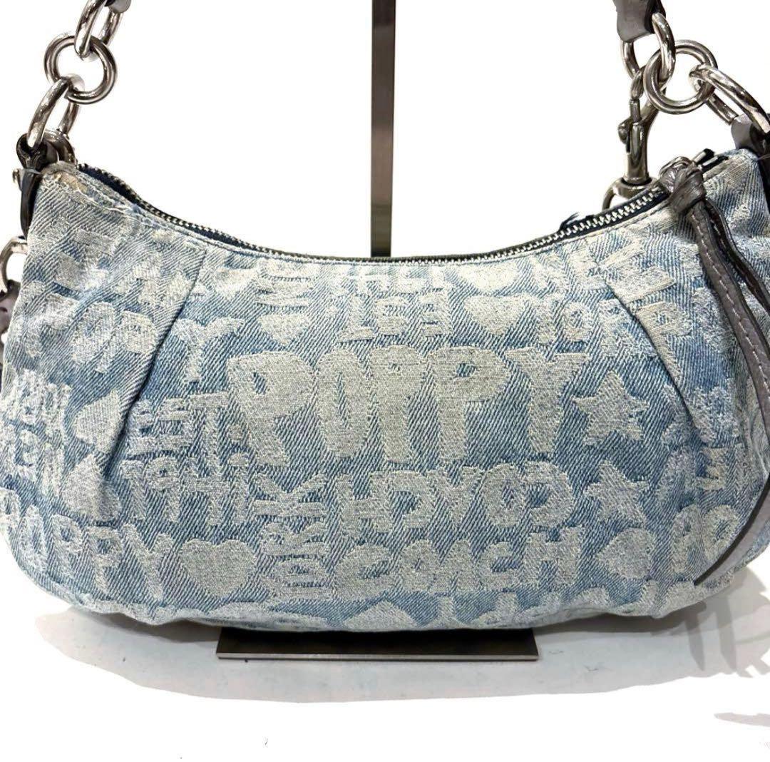 COACH コーチ ポピー デニム ワンショルダー ポーチ 肩掛け 2WAY