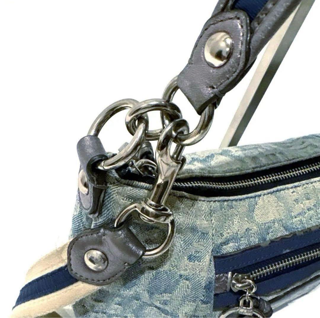 COACH コーチ ポピー デニム ワンショルダー ポーチ 肩掛け 2WAY