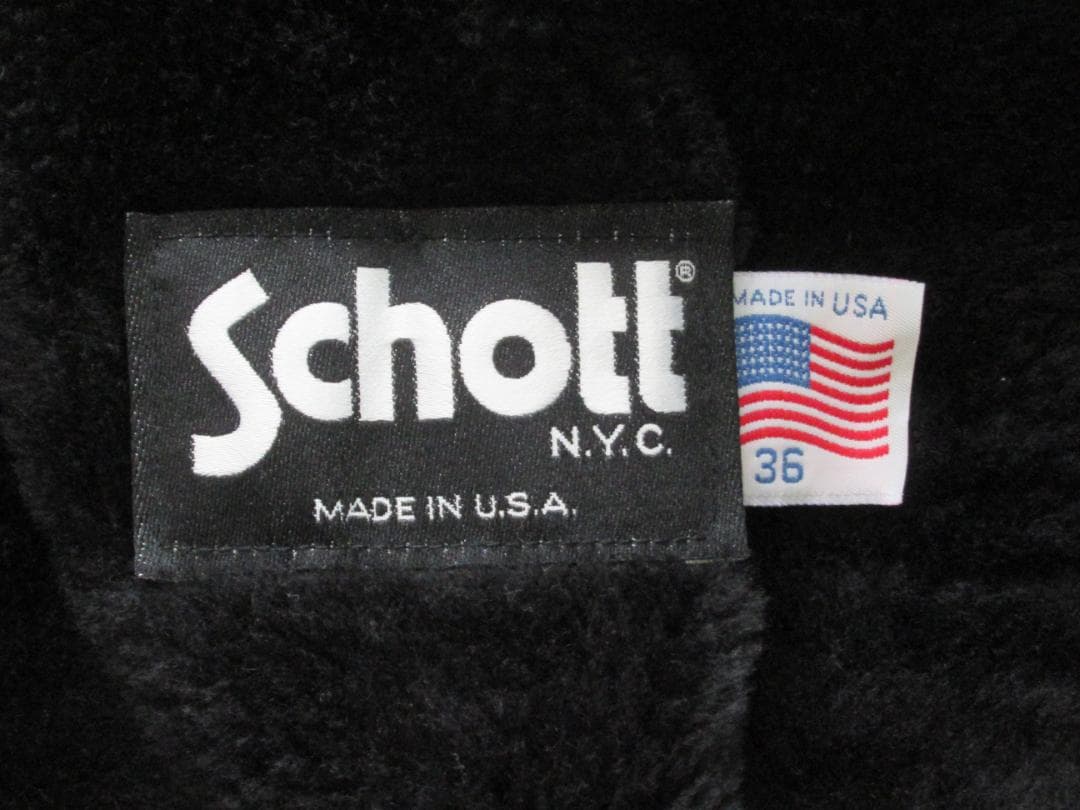 SCHOTT USA 643 ブラックレザー シングルライダースジャケット