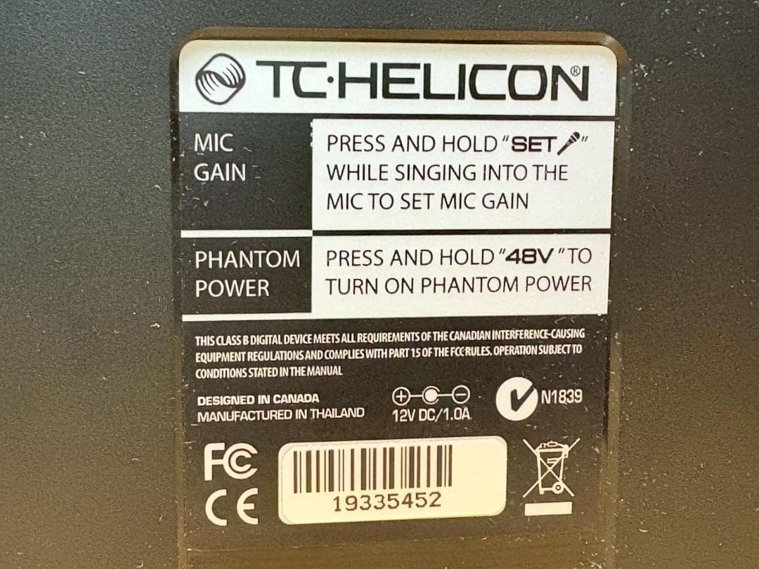 希少品 TC Helicon PERFORM-V エフェクター　【ジャンク品】