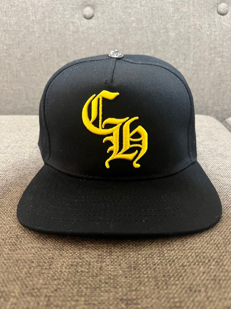 ブラックスナップバックキャップ CH刺繍