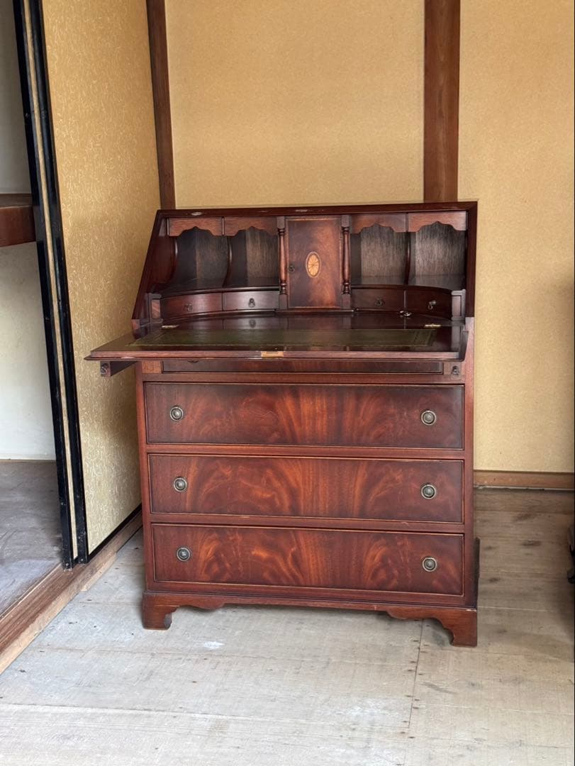 マホガニー ライティングビューロー