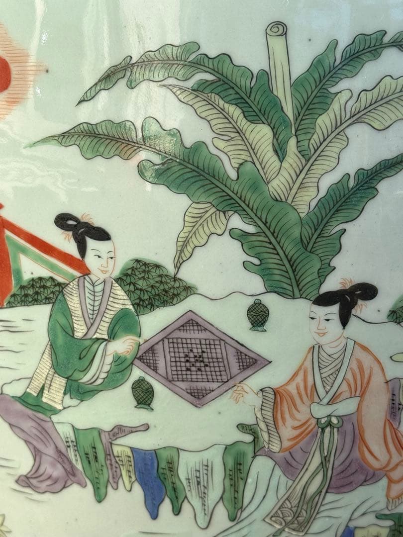 中国　粉彩人物圖　墩① 送料込み260108