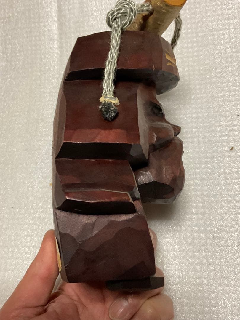 中年コロポックル・エカシ壁掛け人形。【1978年／阿寒湖のユーカラ堂で購入した】