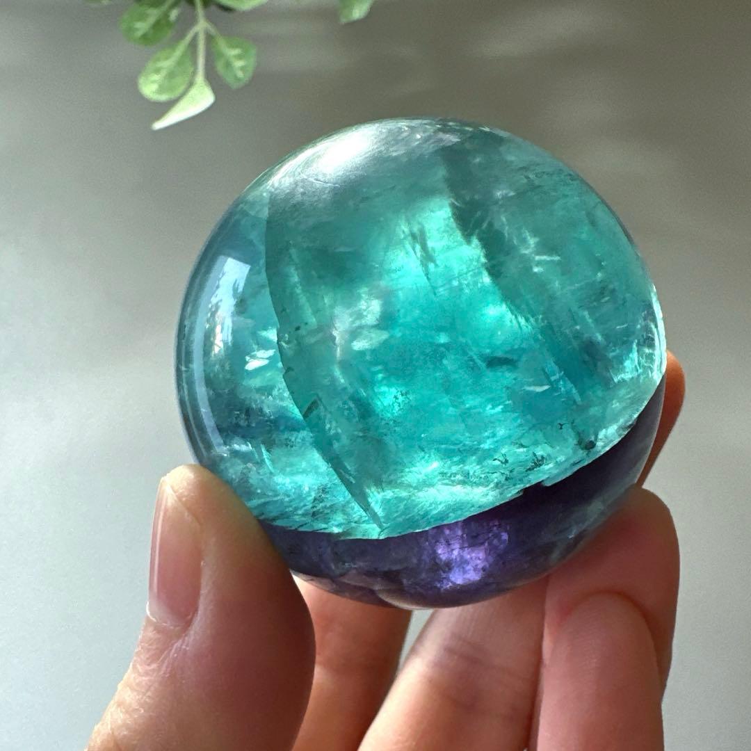 人*析様 フローライト　スフィア　4.9㎝　200.6 ブルーフローライト　透明