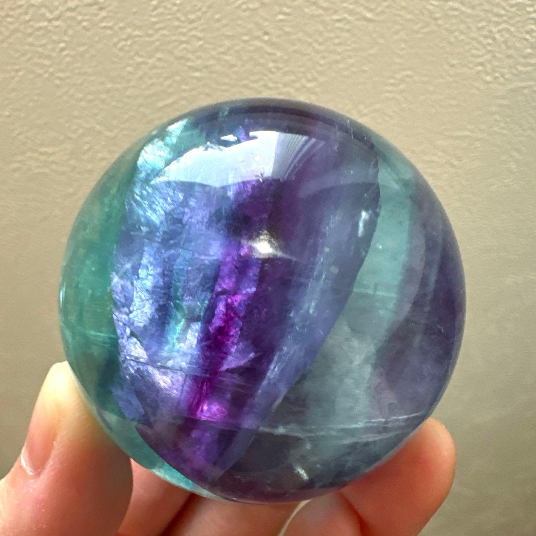 人*析様 フローライト　スフィア　4.9㎝　200.6 ブルーフローライト　透明