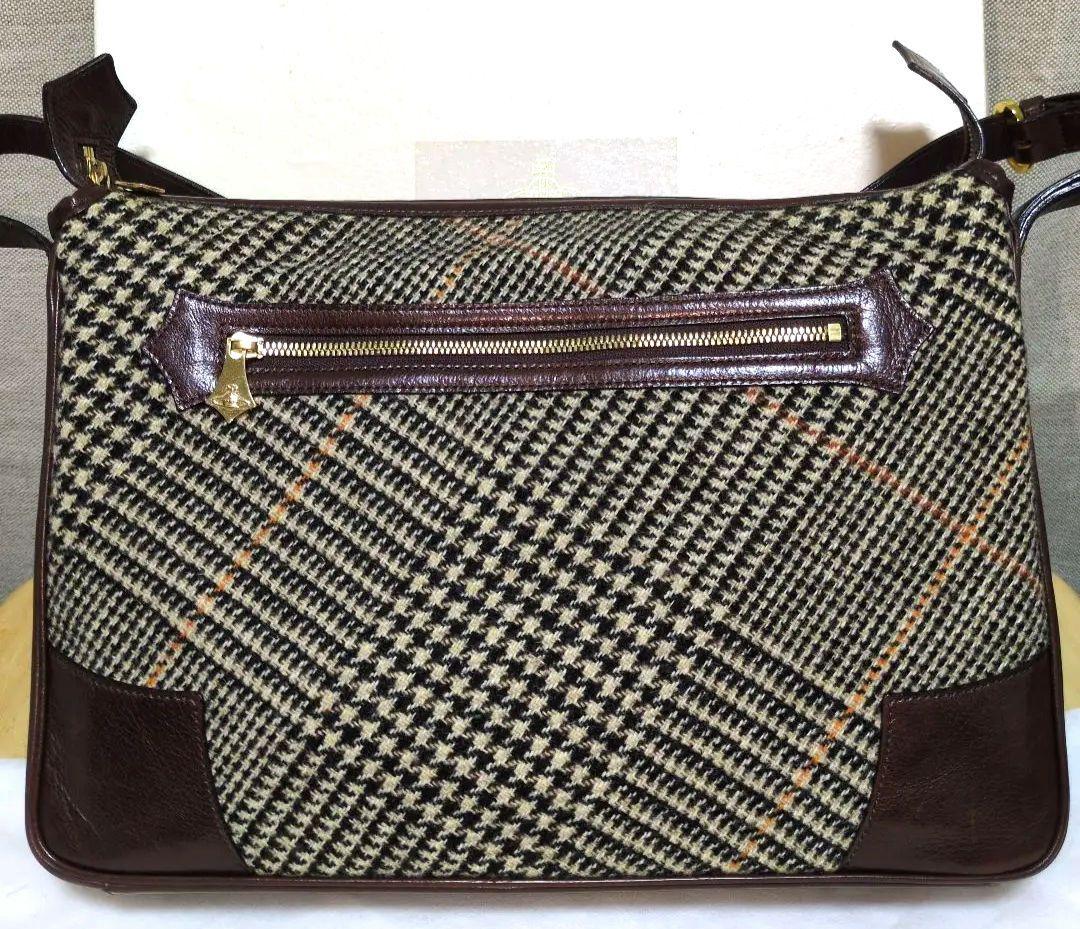 【美品】ヴィヴィアンウエストウッド千鳥格子柄ハンドバッグ