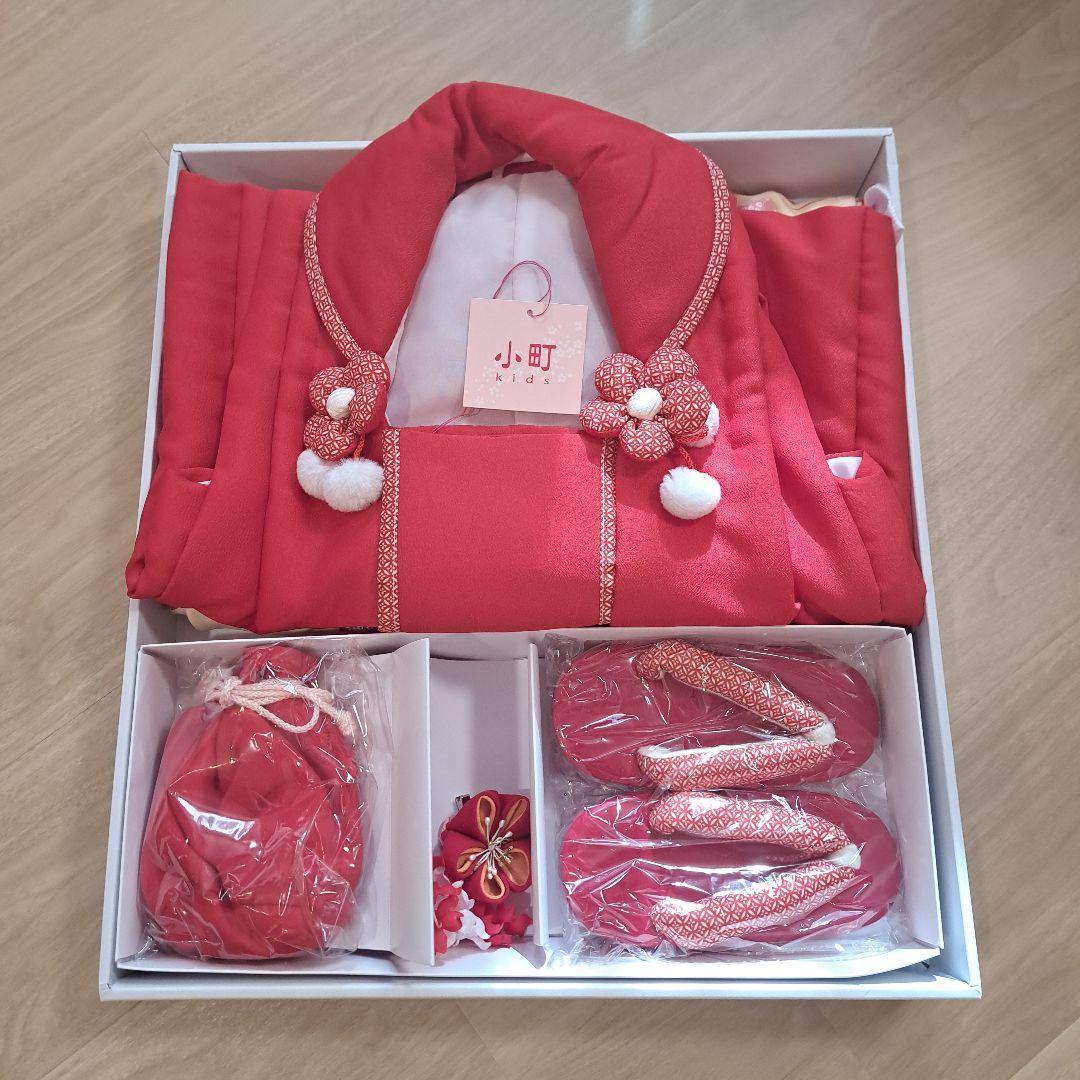 【美品】着用１度のみ　七五三 着物 被布 フルセット 女の子 3歳 小町kids