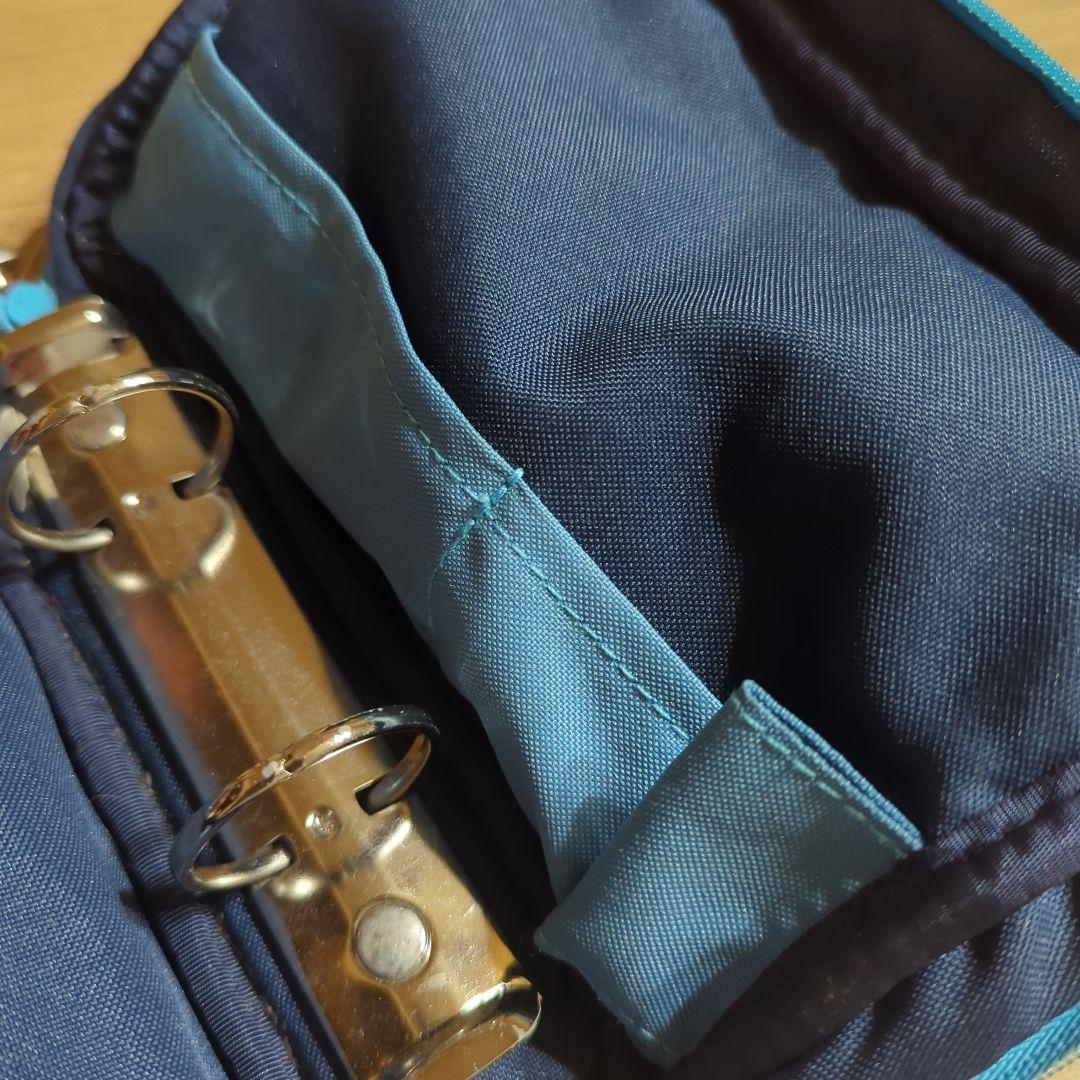 【平成レトロ】デニム ポーチ 2穴バインダーシール帳