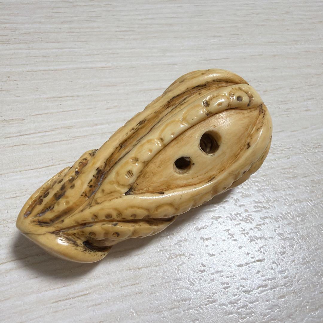 根付 イカ （恐らく） 江戸期 netsuke