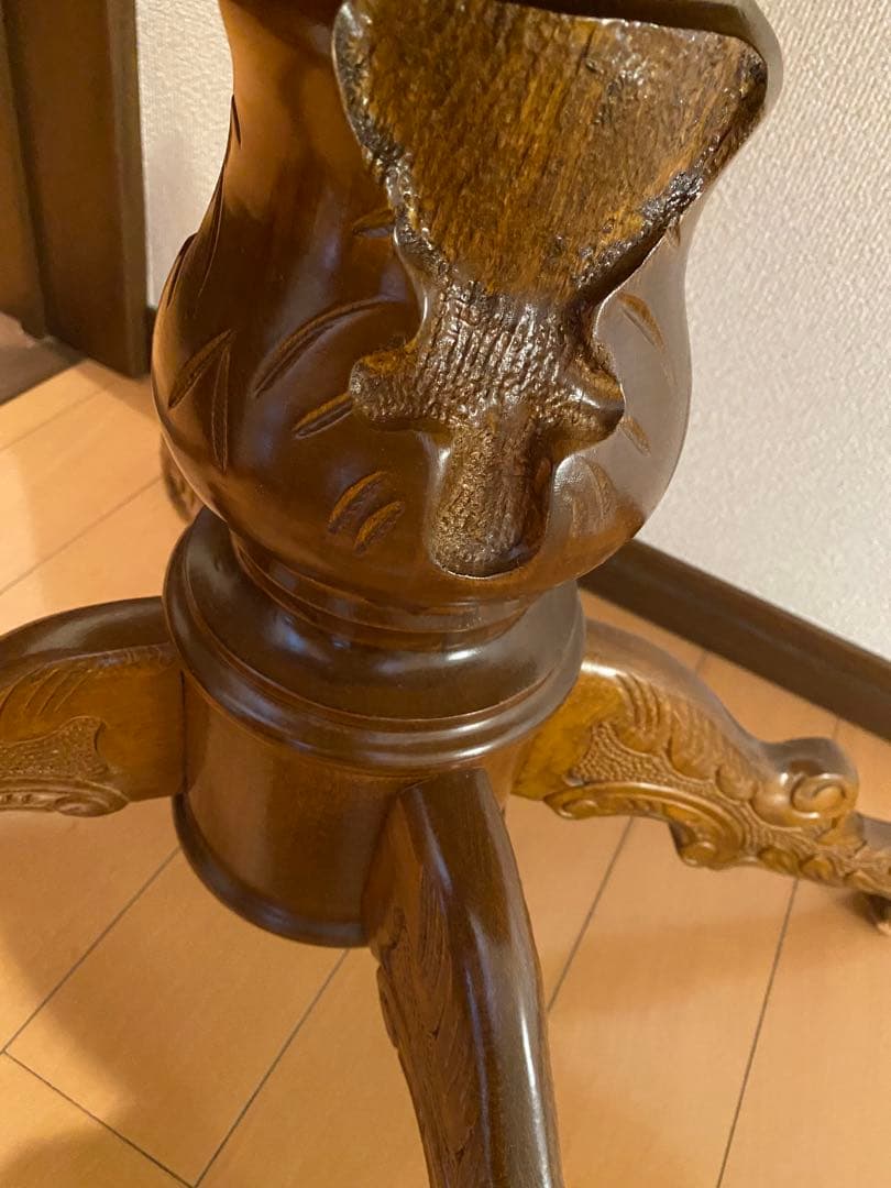 猫脚　象嵌イタリア製　木製テーブル