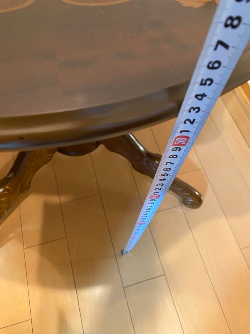 猫脚　象嵌イタリア製　木製テーブル