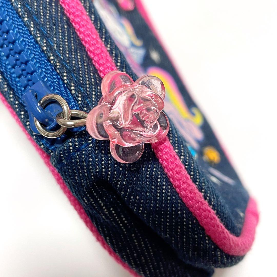 ハローキティ ウイングピース ユニコーン デニム ポーチ サンリオ レトロ 平成