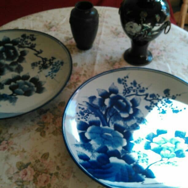 明治飾り皿　特大　２枚