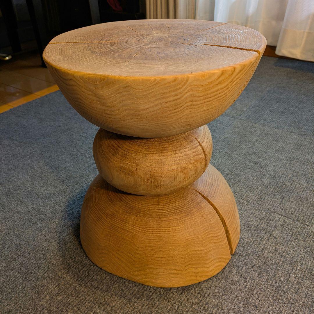:)　栗　天然木　丸太　椅子　スツール　高さ約30.5㎝