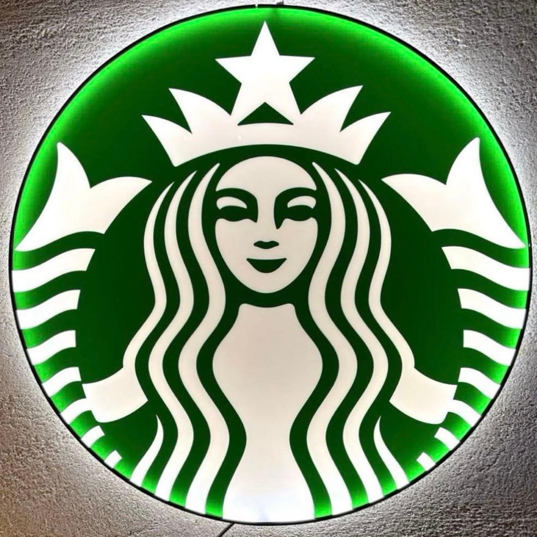 スターバックス　ライト　看板　ストアディスプレイ　サイン　店舗用　本物