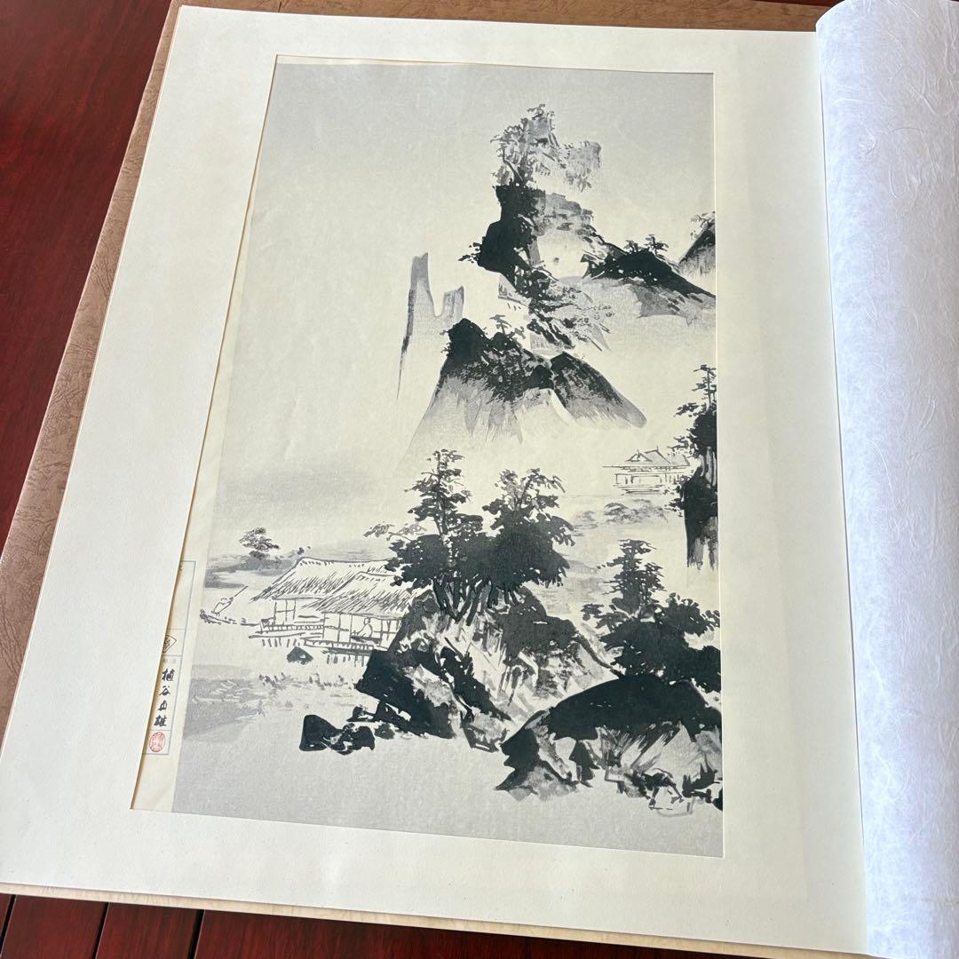 古法純手摺木版画 国宝重文 日本水墨画名作撰 5枚 木版復刻 京都 大江戸木版