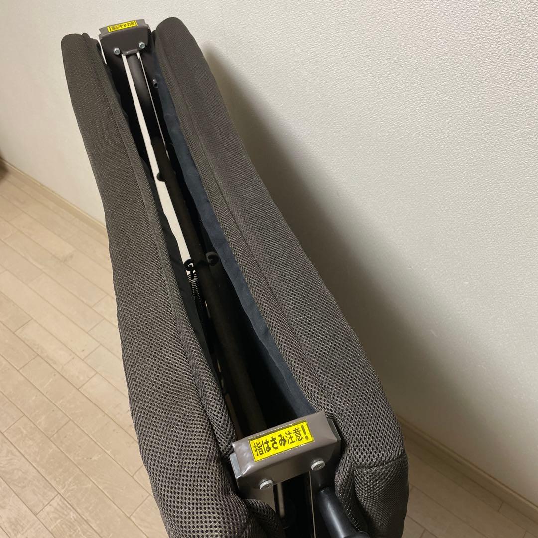 折りたたみベッド ダークブラウン メッシュ