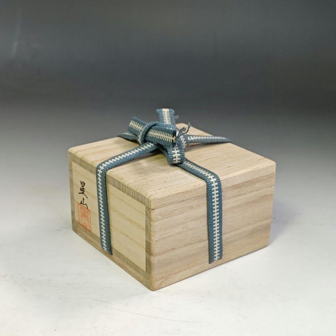 イ801 香合『中林星山作』『竹　雀すずめ蒔絵　香合　共箱』茶道具　漆塗