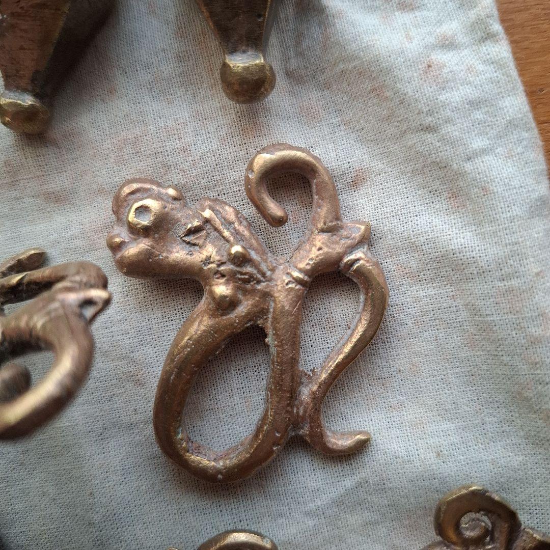 【希少】Orang ulu イヤリング 真鍮 アンティーク 部族 まとめ売り