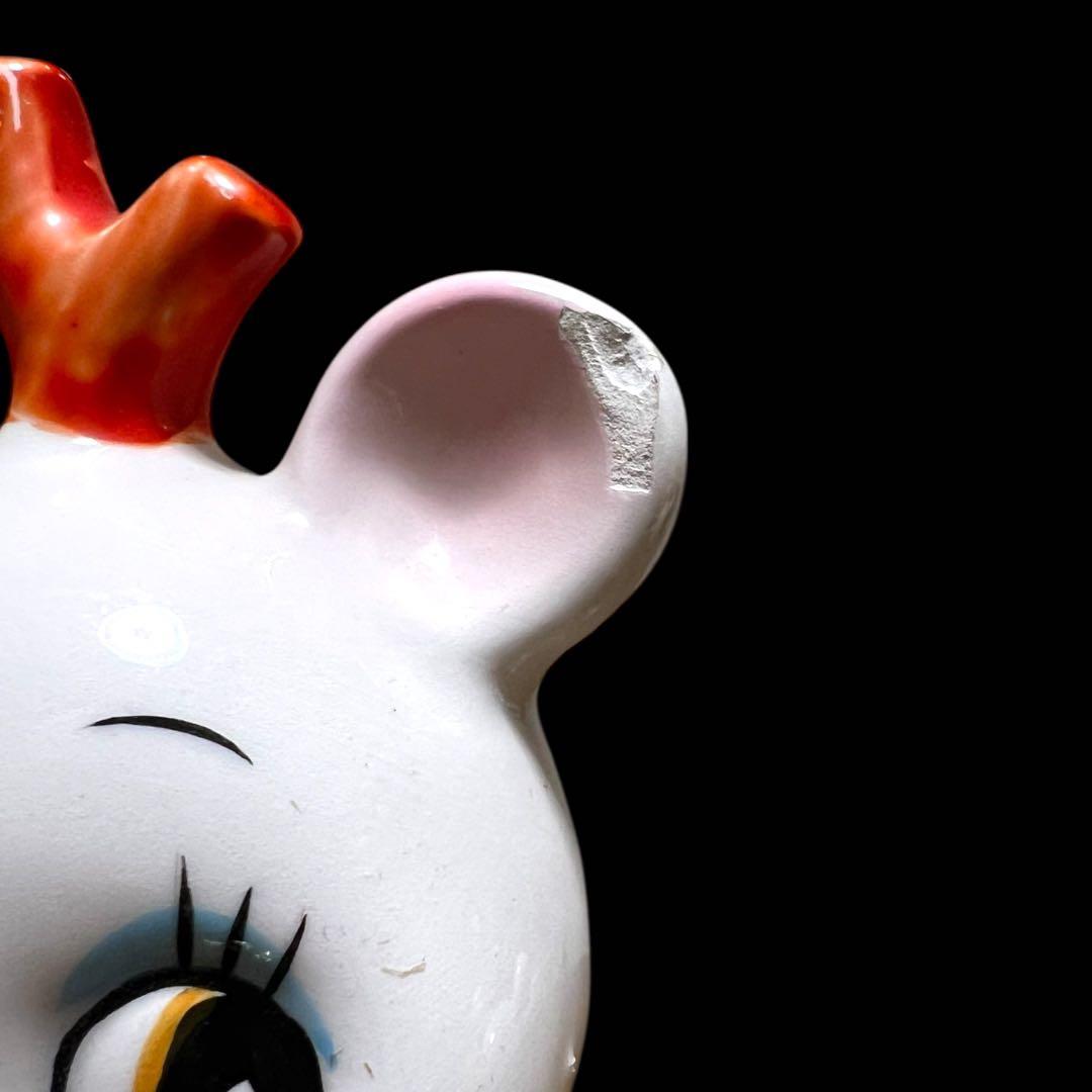 《入手困難》昭和レトロ 内藤ルネ 陶器製バンビ親子セット 置物