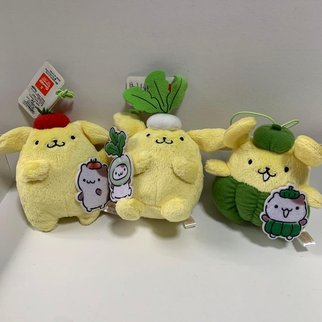 激レア　タグ付き　ポムポムプリン　新鮮お野菜マスコット　3種類　コンプリート