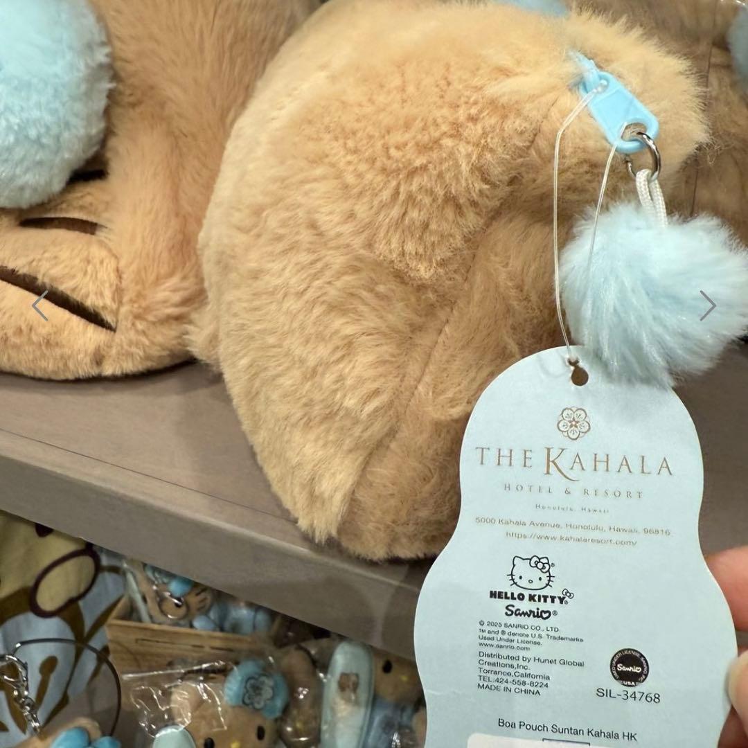 y*♡様 新品未開封　ハワイ カハラホテル限定　日焼けキティ ふわふわポーチ