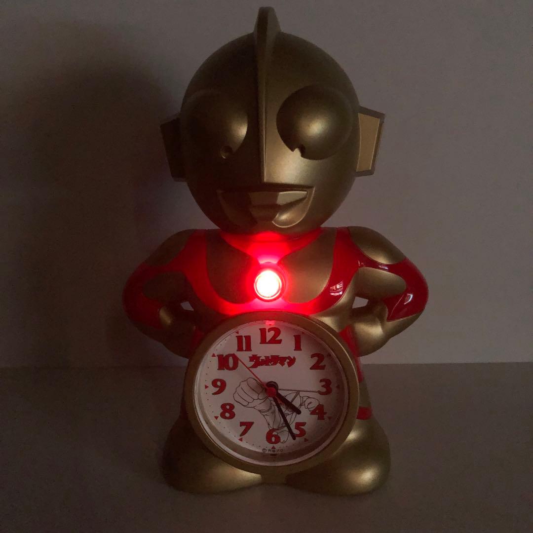 【限定】ウルトラマン　目覚まし時計　50周年限定ゴールドver 動作問題なし